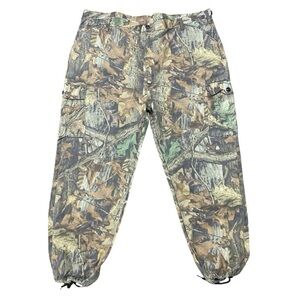 VTG 90s Liberty Advantage Timber Camo Hunting Drawstring Ankle Hem Pants Sz 2XL